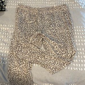 Leopard sleep pants- tan